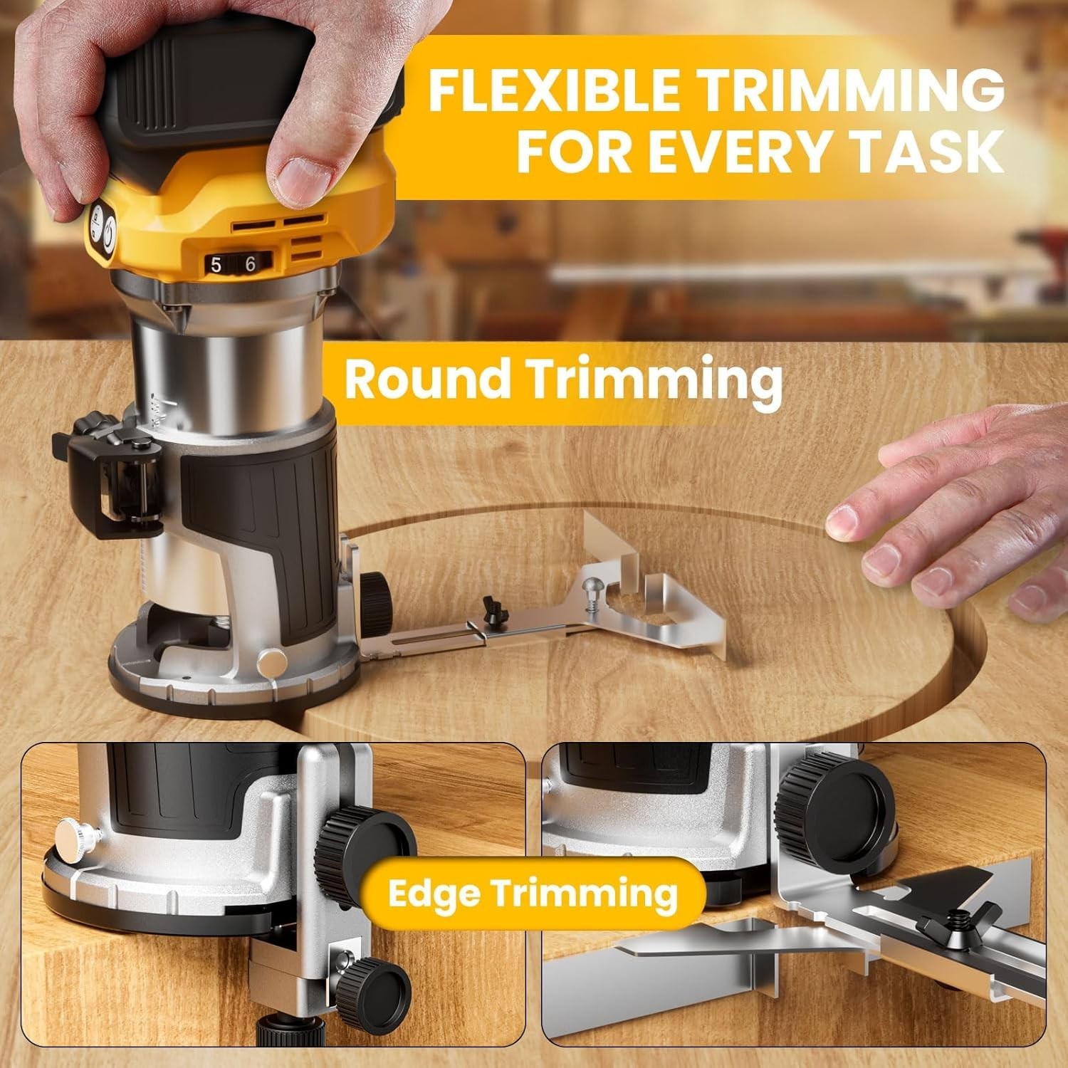 DEWALT DCW600B 20V MAX XR Brushless Cordless Compact Router (Tool Only) New