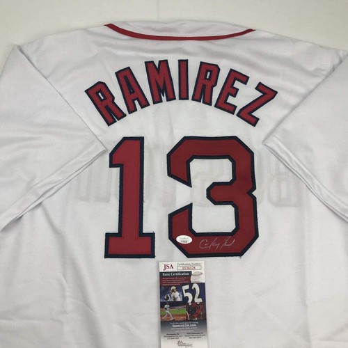Autographed/Signed HANLEY RAMIREZ Boston White Baseball Jersey JSA COA Auto - Picture 2 of 4
