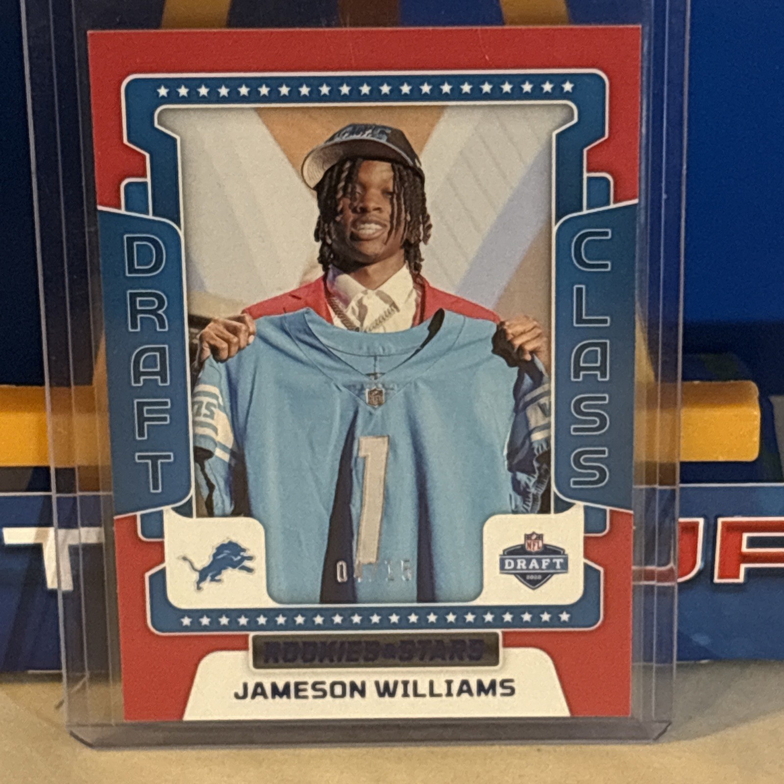 Jameson Williams Panini Rookies & Stars Draft Class #DC9 Red & Blue