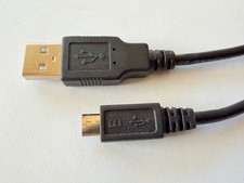1pc 3ft USB 2.0 Male To Micro USB Male 5Pin Connector, Shield Cable, Black. New