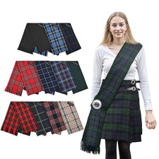 Women's Tartan Sash Scottish Highland Clan Sashes for Ladies - Full Size L90 ...