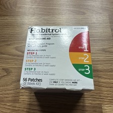 Habitrol Nicotine Transdermal 3 Step System Patch 56 Patches 7-21mg 8 Week Kit