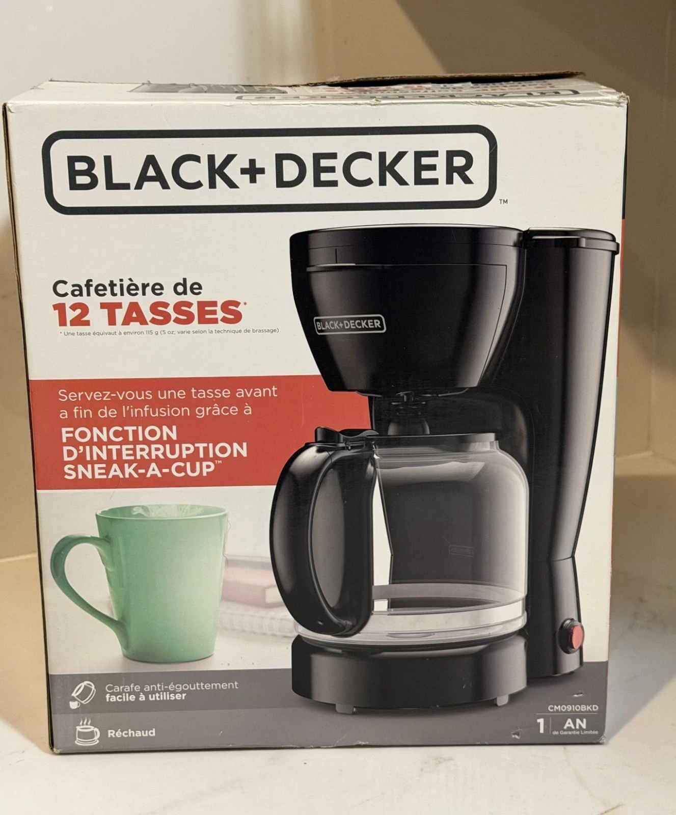 Black+Decker CM0910BK-FD 12-Cup Coffee Maker OPEN BOX FREE SHIPPING