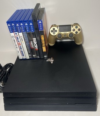 PS4 PRO 1TB-Far Cry 3/4/5/6 CONSOLE BUNDLE with 8 Games/OEM Controller/FW 10.71