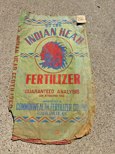 ***RARE*** INDIAN HEAD FERTILIZER BAG - SUITABLE FOR FRAMING - AWESOME