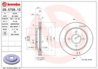 2X Brembo 09.5708.10 Bremsscheibe FüR Ford