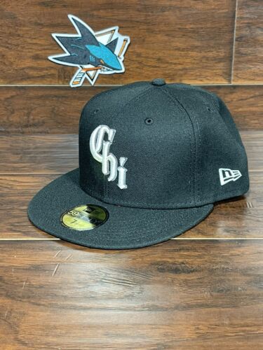 Chicago White Sox New Era Size 7 1/2 City Connect 59FIFTY Fitted Hat Black  NEW