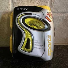 Sony WALKMAN Sports WM-FS111 Portable AM/FM Radio Cassette Player Mega Bass Vtg*