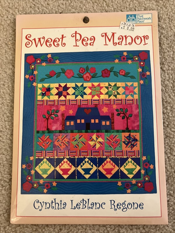 Sweet Pea Manor Applique Wall Quilt THAT PATCHWORK  PLACE Pattern 46.5" X 51"NEW