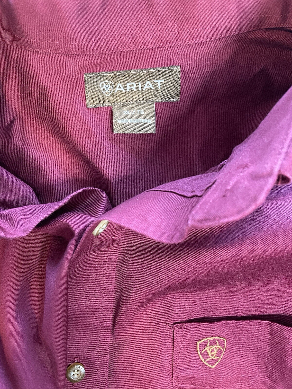 Ariat Solid Twill Classic Fit Button Up Shirt Men… - image 9