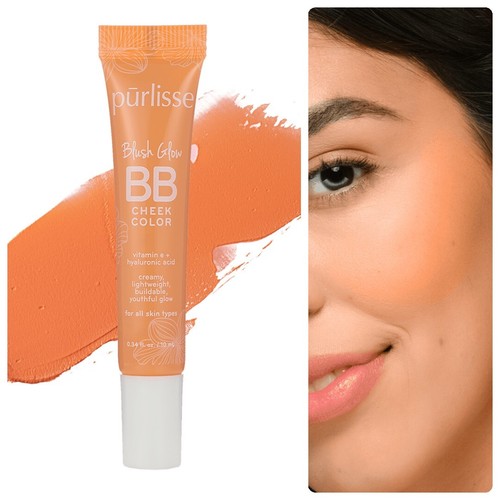 Purlisse Blush Glow BB Cheek Color In Shade Malibu Peach 0.34oz 10ml ...