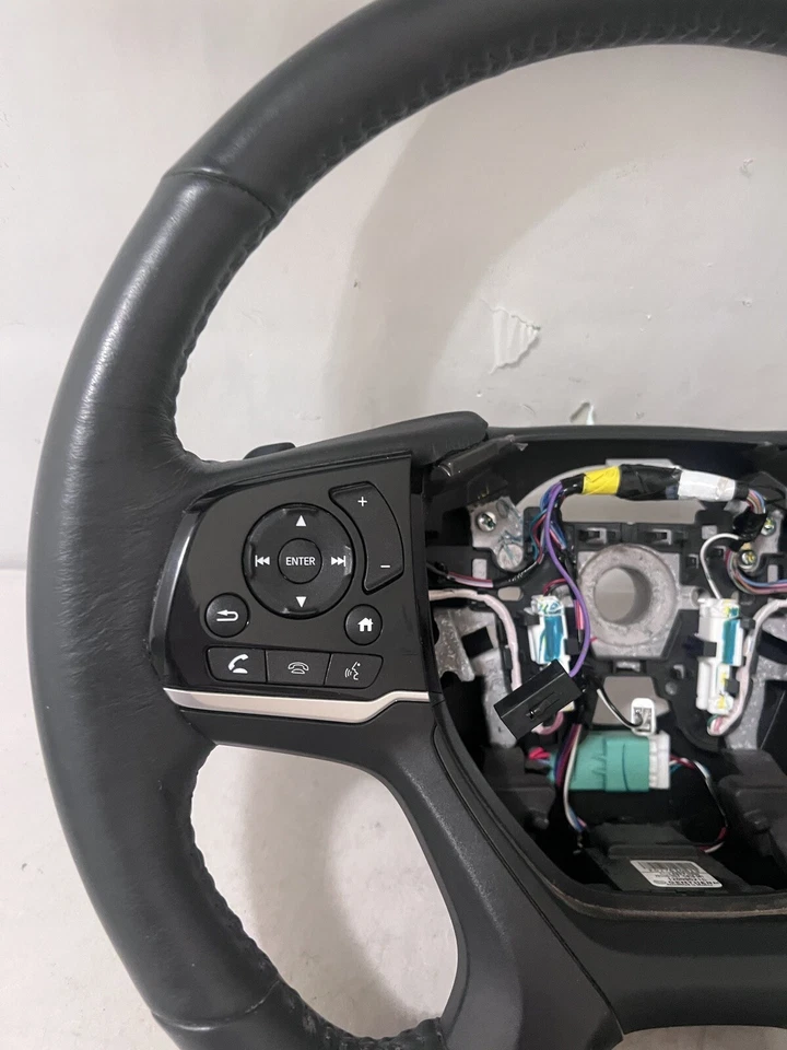 2018-22 HONDA PILOT OEM STEERING WHEEL ASSEMBLY  BLACK LEATHER - Изображение 2 из 4