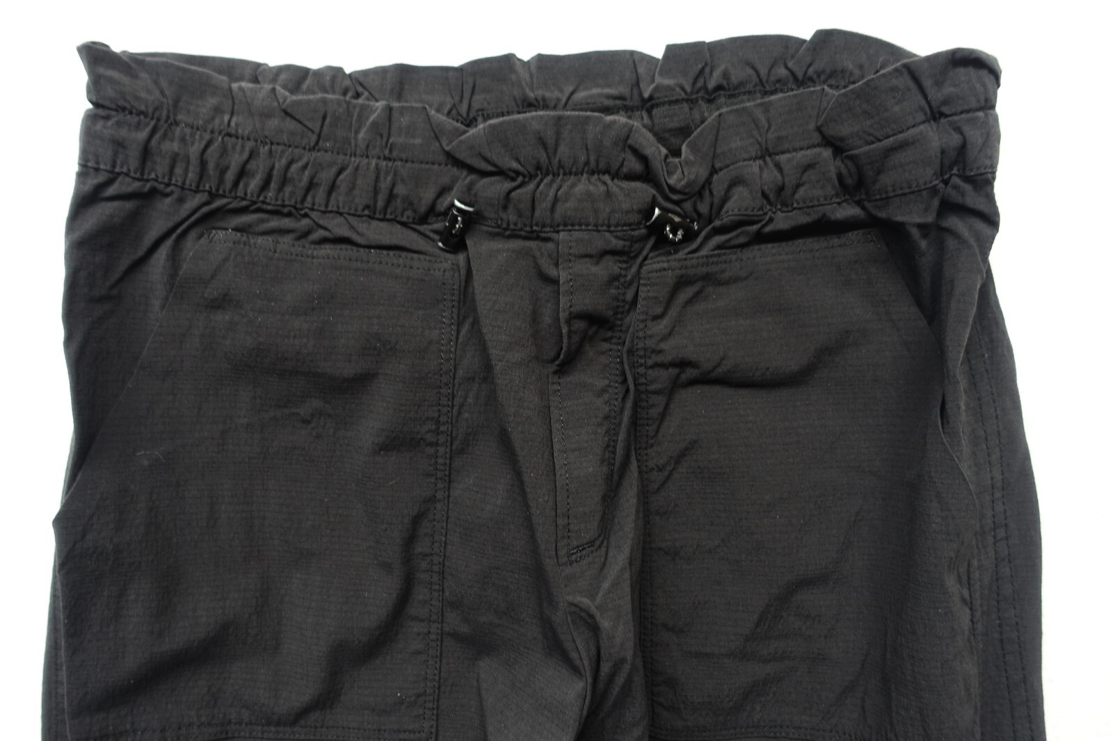 ATHLETA~BLACK RIPSTOP TOGGLE DRAWSTRING NYLON W/S… - image 10