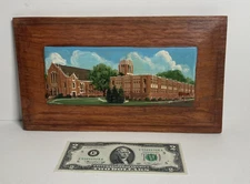 Vintage Original Miniature Oil Painting on Board Architectural Cathedral -Signed