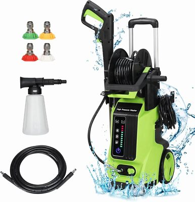 #ad #ad 3800PSI 1800W High Pressure Washer Cleaner w 4 Nozzles2.6 GPM Total Stop System $162.99