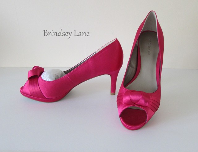 bright pink court shoes
