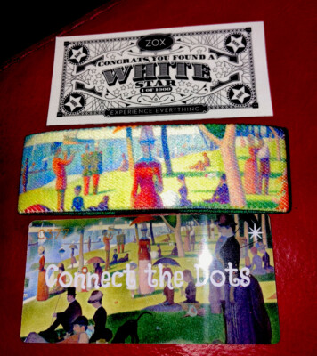 Zox White Star Connect The Dots und Sammler Geschenkkarte enthalten atemberaubende Kunst
