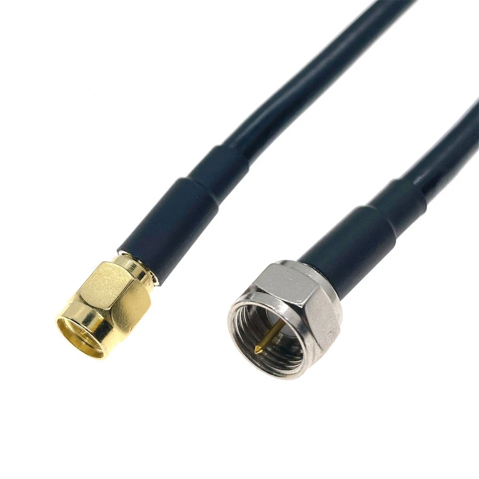 RG58 SMA Male plug to F Male Connector Coax Lot RF Coaxial Pigtail Adapter Cable - Image 2 of 4