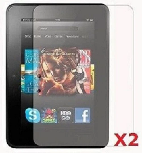 2x Clear Screen Protector Guard for 7" inch Amazon Kindle Fire HD 1st generation