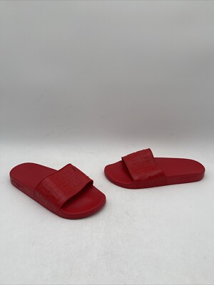 Givenchy 4G Leather Pool Slide Sandals Red Size 41