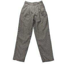 VTG Norton McNaughton Dress Pants Womens 10 Wool Blend Lined Houndstooth Career