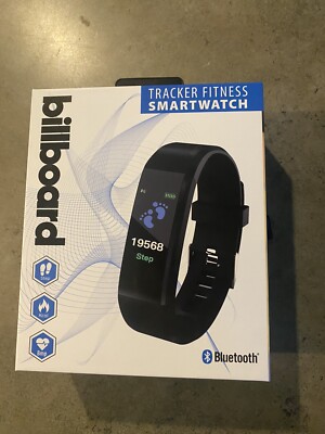 Billboard Tracker Fitness Smartwatch: Tracks Steps/Kcal/Bmp (Bluetooth) NEW 