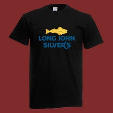 Long John's Silver Restaurant Men's Black Size S-5XL