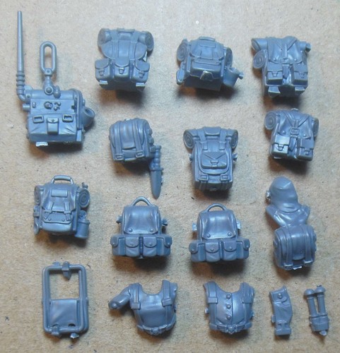 Astra Militarum - Kill Team Ratling Snipers - Comms Torso Backpacks - Bits 40K