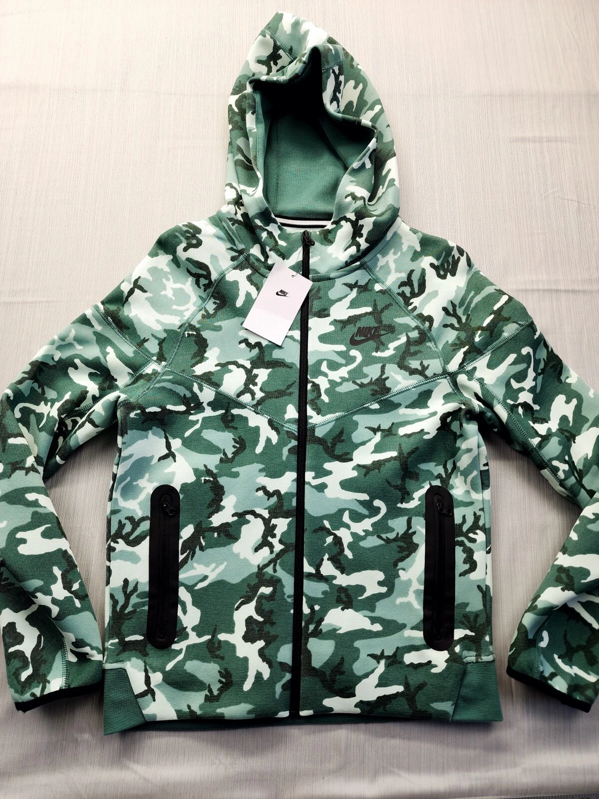 New Nike TECH Camo Fleece Youth Full Zip Hoodie Jacket Kids FN9118 Boys XL $115