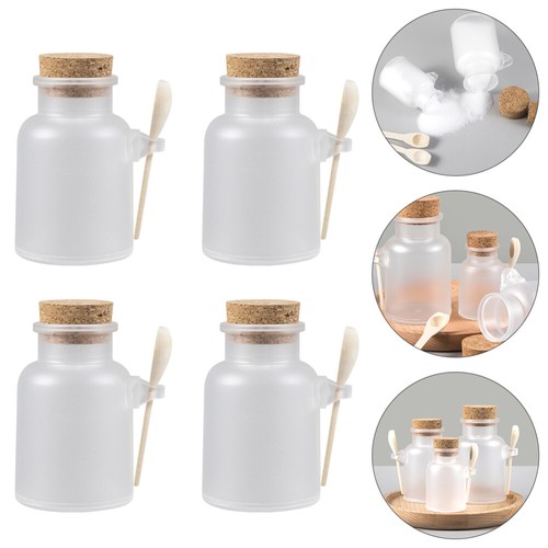 6 Sets Wood Bottled Mask Powder Jar Makeup Containers Bath Salt