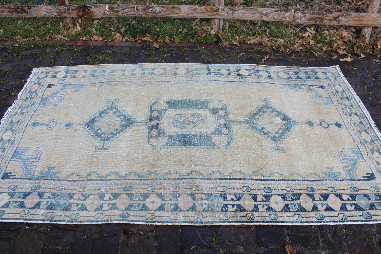 Vintage Handmade Turkish Area Rug Carpet, 50