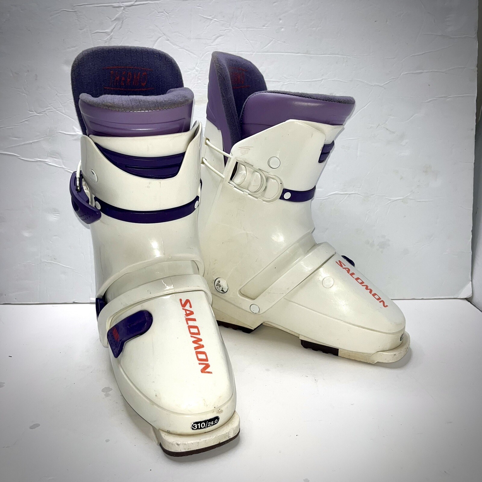 Stivali da sci termici da donna taglia 310 24 0 288 mm bianchi e viola 73 Salomon