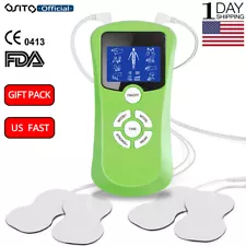 TENS Unit Massager Electrotherapy Muscle Stimulator Pain Reliever Therapy OTC De