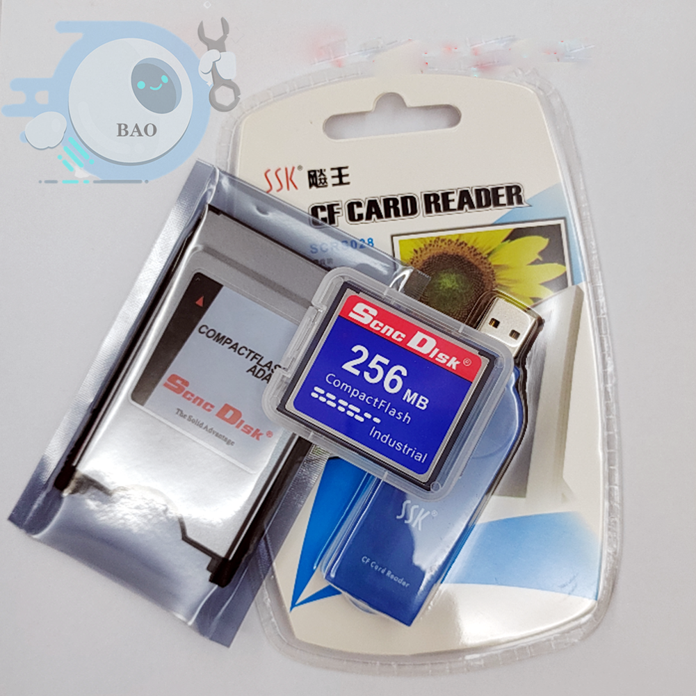 3 piece set NEW CNC 256MB CF CF card+CF-PCMCIA adapter+SSK USB2.0