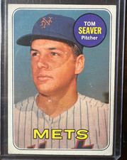 1969 Topps Baseball Card #480 Tom Seaver World Champion New York Mets VGEX+