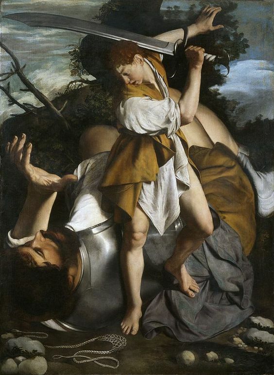 Tableaux David contre Goliath 50x70 cm décoration bureau moderne