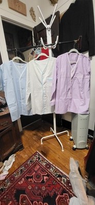 Vintage Men Halle Bros x 1 & Unbranded x 2 Flannel Lounge Tops / Pajama Tops XL