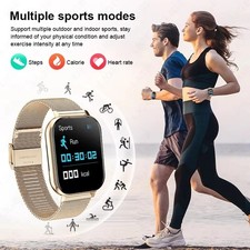 2.01" HD Smartwatch Bluetooth Call Fitness Tracker Sports DIY Dial Weather