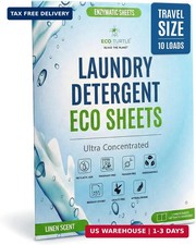 Eco-Friendly Travel Size Laundry Detergent Sheet 10 Load Ultra Concentrated | St