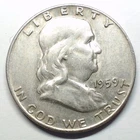1959 D Franklin Half Dollar / 90% Silver