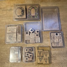 Lot of 6 of Stampin Up Stamps Flowers, Hearts, God, Greetings