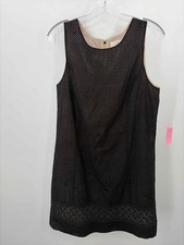 Pre-Owned Loft Black Size 12 Knee Length Sleeveless Dress