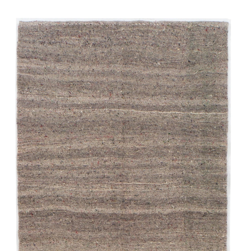 4x13.5 Ft Vintage Striped Kilim Runner Natural Wool Rug for Hallway or Kitchen - Image 2 of 4
