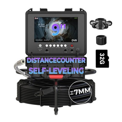 50m Pipe Inspection Camera IP68 Drain Sewer Camera 512hz Meter Counter 7mm Cable