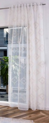 Gardine Chevron »VALENCIA« Multiband Scherli Transparent Leinen-Optik