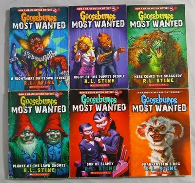 Goosebumps Most Wanted 6 Book Lot by R. L. Stine 1, 2, 4, 7, 8, 9