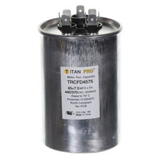TRCFD4575 Titan Pro Round Dual Motor Run Capacitor 45/7.5 MFD 440/370V 
