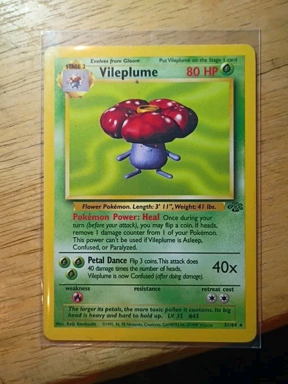 Vileplume 15/64 Jungle Holo 1999 English Wizards of the Coast Holographic