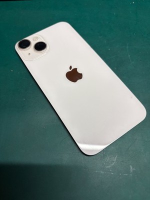 Apple IPhone 14 Backcover Rück Glas weiß vormontiert 100% original pulled