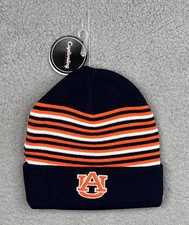 Captivating Headwear University Of Auburn Orange Blue Striped Beanie NWT
